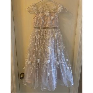 Flower girl formal champagne colored dress size 6